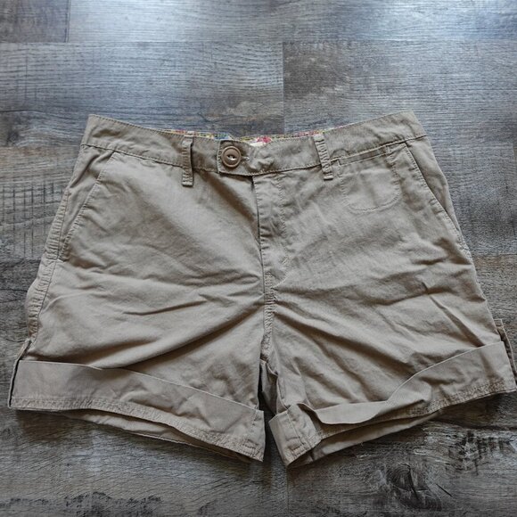 Levi's Tab Twill shorts women's 12 khaki white tab - Picture 1 of 12
